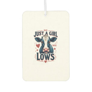 Just A Girl Who Loves Cows Vintage Neon Cow Lover Car Air Freshener