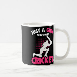 Just A Girl Who Loves Cricket Girls Kids Coffee Mug