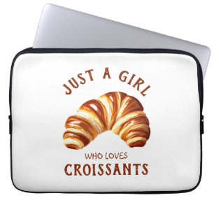 Just a girl who loves croissants laptop sleeve
