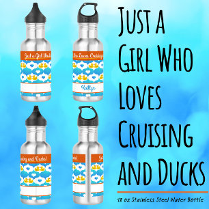 Just a Girl Who Loves Cruising and Ducks–Name  532 Ml Water Bottle