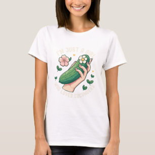 Just A Girl Who Loves Cucumbers - Funny Vegetarian T-Shirt