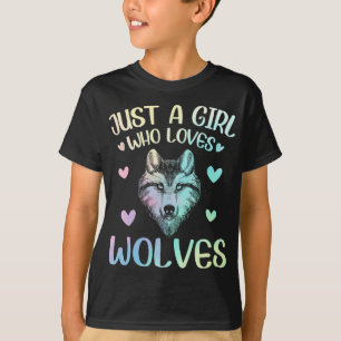 Just A Girl Who Loves Cute Wolves T-Shirt