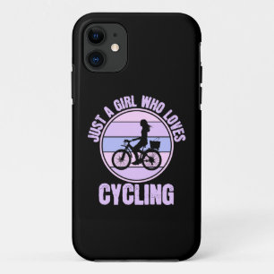 Just a Girl Who loves Cycling Bicycle Girl iPhone 11 Case