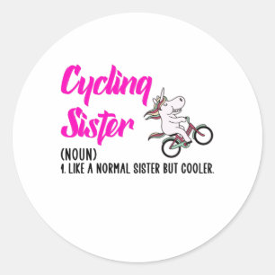 Just a girl who loves Cycling Classic Round Sticker