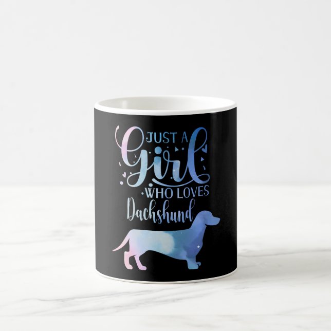 Just A Girl Who Loves Dachshund Dog Lover Female Coffee Mug (Center)
