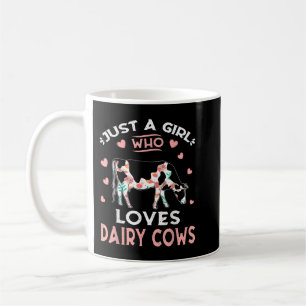Just A Girl Who Loves Dairy Cows Funny Gift Dairy Coffee Mug