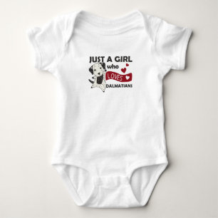 just A Girl who loves Dalmatian Kawaii Dog Baby Bodysuit
