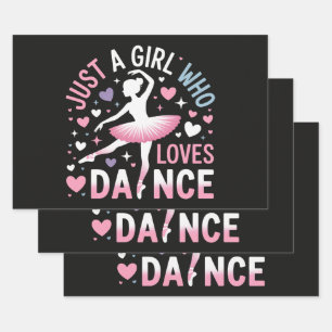 Just a Girl who Loves Dance Wrapping Paper Sheet