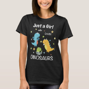 Just a Girl Who Loves Dinosaurs Brachiosaurus Dino T-Shirt