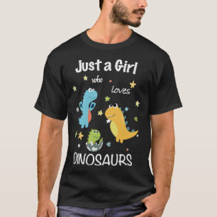 Just a Girl Who Loves Dinosaurs Brachiosaurus Dino T-Shirt