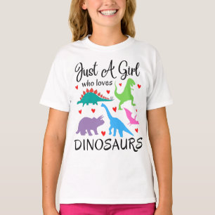 Just A Girl Who Loves Dinosaurs Girls Friends Trip T-Shirt