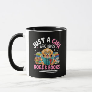 Just A Girl Who Loves Dogs And Books Reading Mug