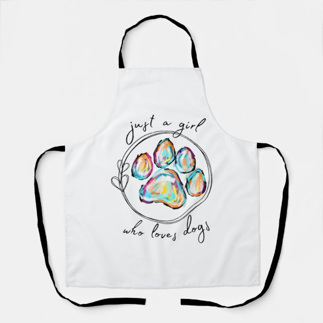 Just a girl who loves Dogs Apron (Front)