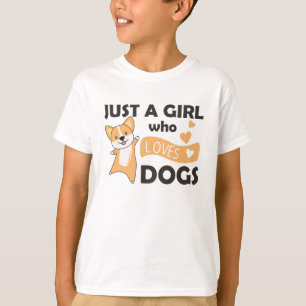 Just A Girl Who Loves Dogs Corgis Herz Corgi Liebe T-Shirt