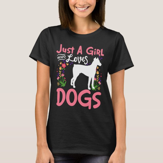 Just A Girl Who Loves Dogs Doberman  289 T-Shirt (Front)