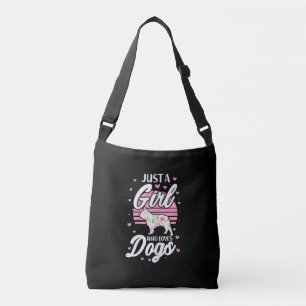 Just A Girl Who Loves Dogs French Bulldog  Dog Mum Crossbody Bag