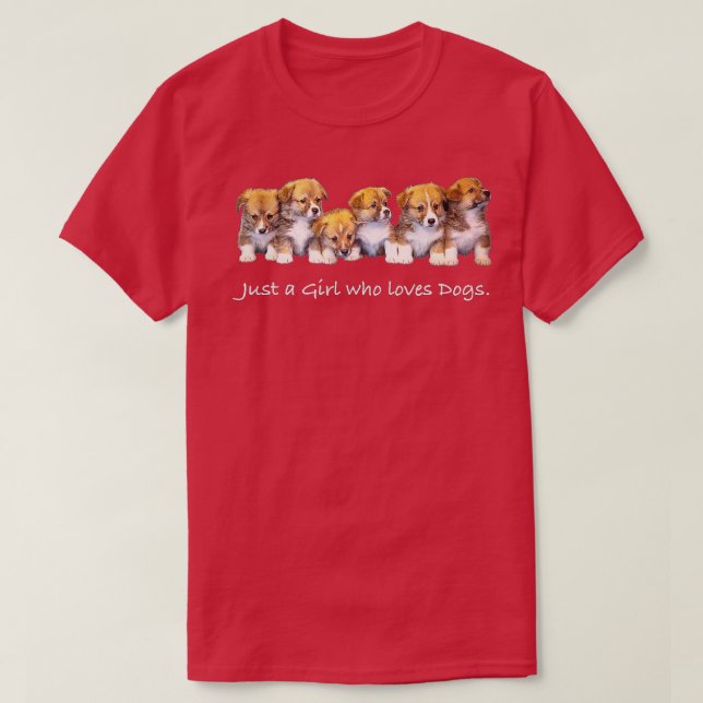 Just A Girl Who Loves Dogs Funny Gift for Dog Trai T-Shirt (Design Front)