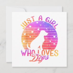 Just A Girl Who Loves Dogs Invitation