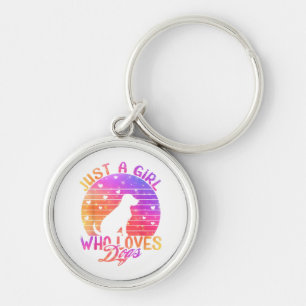 Just A Girl Who Loves Dogs Key Ring
