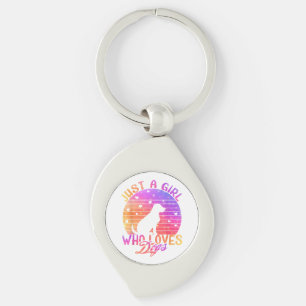 Just A Girl Who Loves Dogs Key Ring