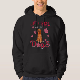 Just A Girl Who Loves Dogs  Leopard Flowers Dog Hoodie