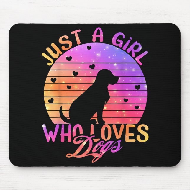 Just A Girl Who Loves Dogs Mouse Mat (Front)