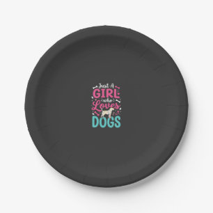 Just A Girl Who Loves Dogs Paper Plate
