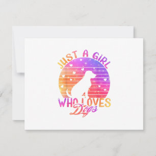 Just A Girl Who Loves Dogs RSVP Card