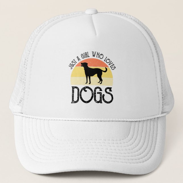 Just A Girl Who Loves Dogs Trucker Hat (Front)