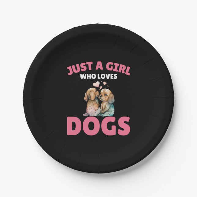 just a girl who loves dogs VC Paper Plate (Front)