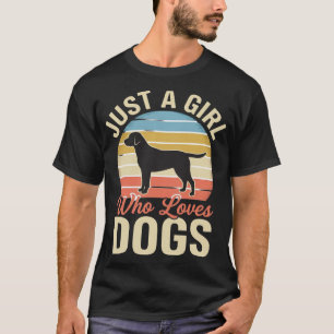 Just a Girl Who Loves Dogs Vintage Dog Lover T-Shirt