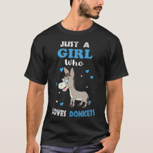 Just a Girl who Loves Donkeys   Donkey T-Shirt