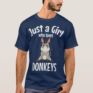 Just A Girl Who Loves Donkeys Mule Farmer Heart Zo T-Shirt