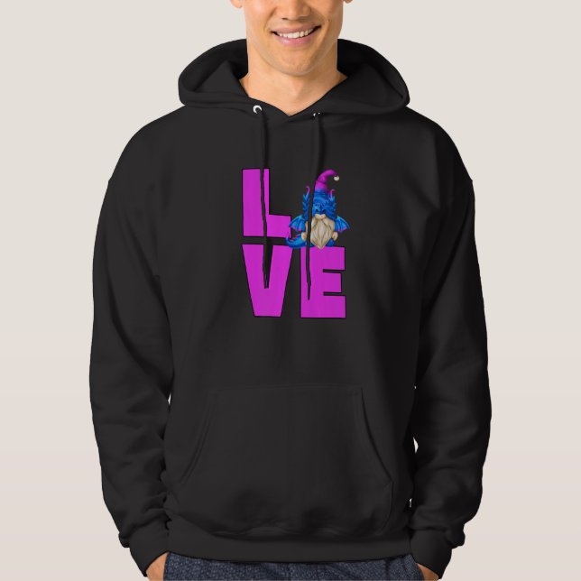 Just A Girl Who Loves Dragons Blue And Purple Gnom Hoodie (Front)