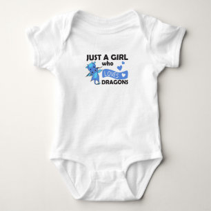Just A Girl Who Loves Dragons Cute Animals Heart Baby Bodysuit