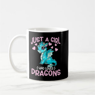 Just A Girl Who Loves Dragons Cute Anime Kawaii Dr Coffee Mug