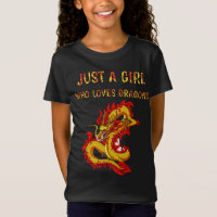 Just a girl who loves dragons, cute dragon design.