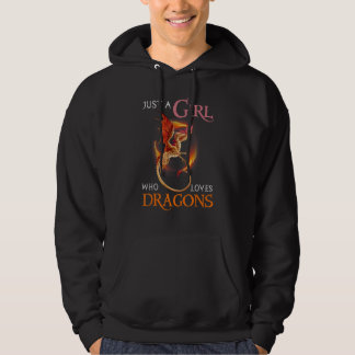 Just a Girl Who Loves Dragons Dragon Women Girls Hoodie