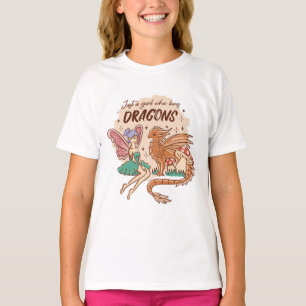Just a Girl Who Loves Dragons Fairy T-Shirt