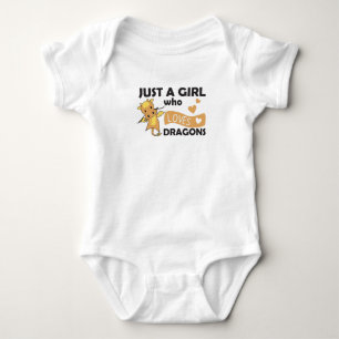 Just A Girl Who Loves Dragons Fantasy Dragon Baby Bodysuit