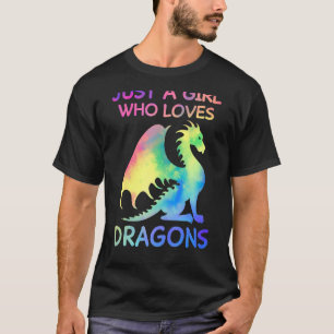 Just A Girl Who Loves Dragons Funny Dragon Lovers T-Shirt