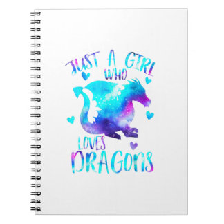 Just A Girl Who Loves Dragons I Funny Cute Dragon Notebook