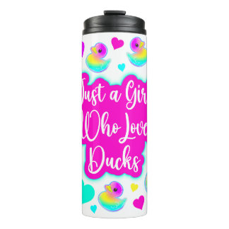 Just a Girl Who Loves Ducks Colorful Thermal Tumbler