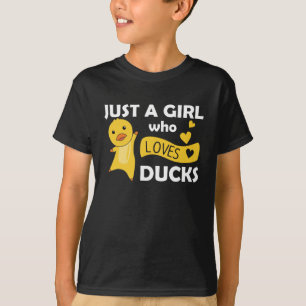 Just A Girl Who Loves Ducks - Cute Animals Duck T-Shirt
