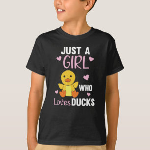 Just A Girl Who Loves Ducks - Cute Animals Duck T-Shirt