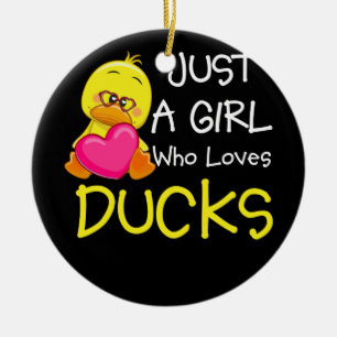 Just a Girl Who Loves Ducks - Cute Duck Lover Owne Ceramic Tree Decoration