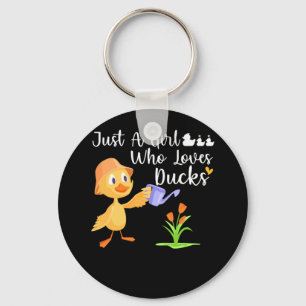 Just a Girl Who Loves Ducks Cute Duck Lover Owner Key Ring