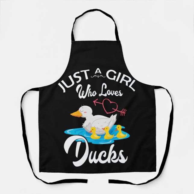 Just A Girl Who Loves Ducks Duck Owner Lover Gift Apron (Front)