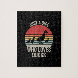 Just A Girl Who Loves Ducks Duck Owner Lover Jigsaw Puzzle