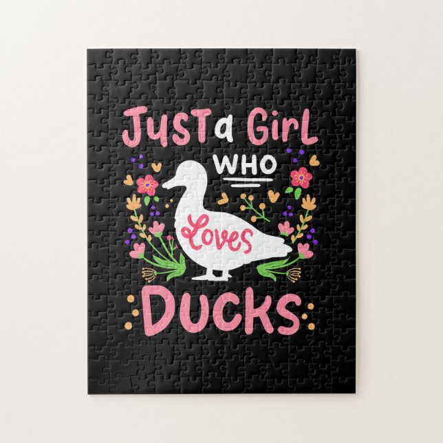 Just A Girl Who Loves Ducks Jigsaw Puzzle (Vertical)